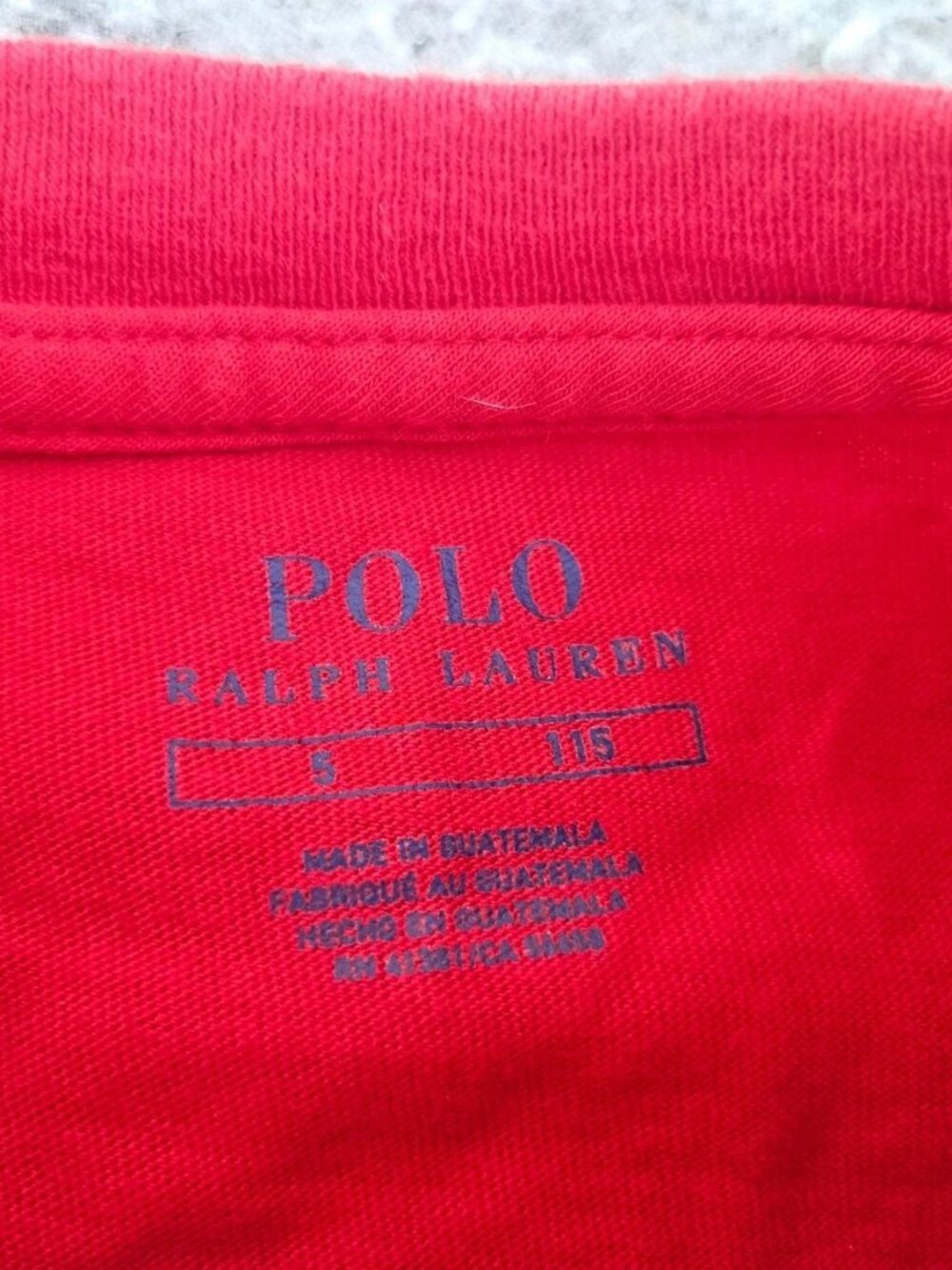 Polo Ralph Lauren Boys Kid Tee Crew Neck Short Sleeve Cotton T Shirt Size 5 115 - Picture 6 of 9